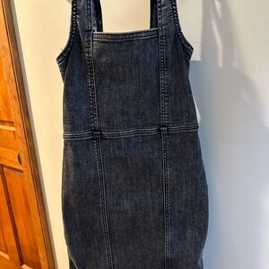 Girls Dark Denim Sleeveless Dress